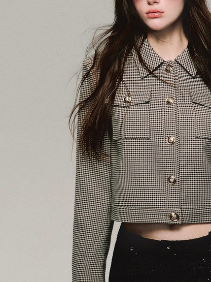 BUTTON CHECK JACKET